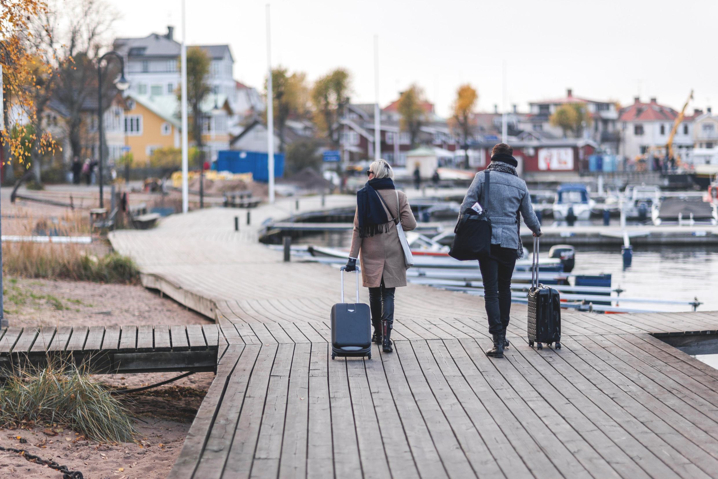 Arriving at the island Sandhamn in Stockholm