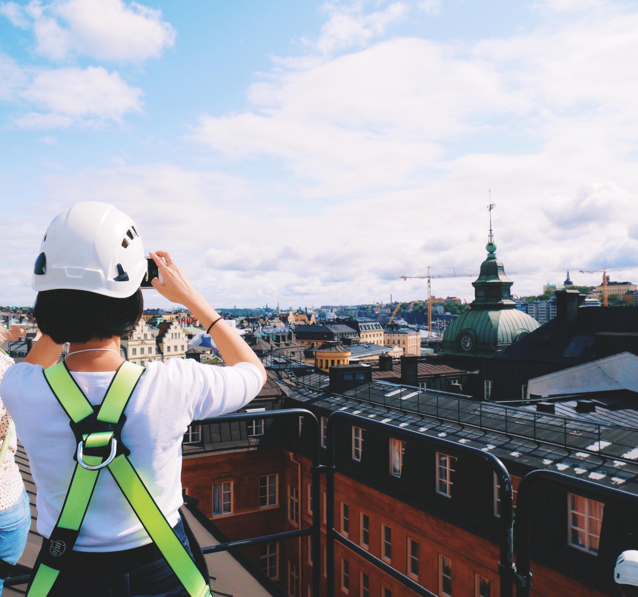 The popular, guided rooftop tour in central Stockholm