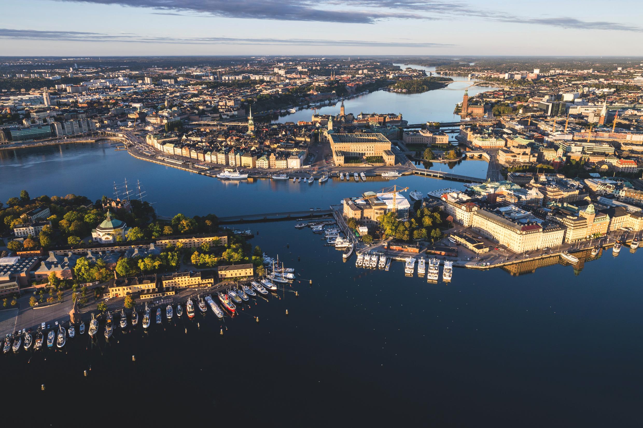 Viewing Skeppsholmen and Blasieholmen from above