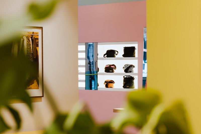Interior photo of the fashion shop Ganni