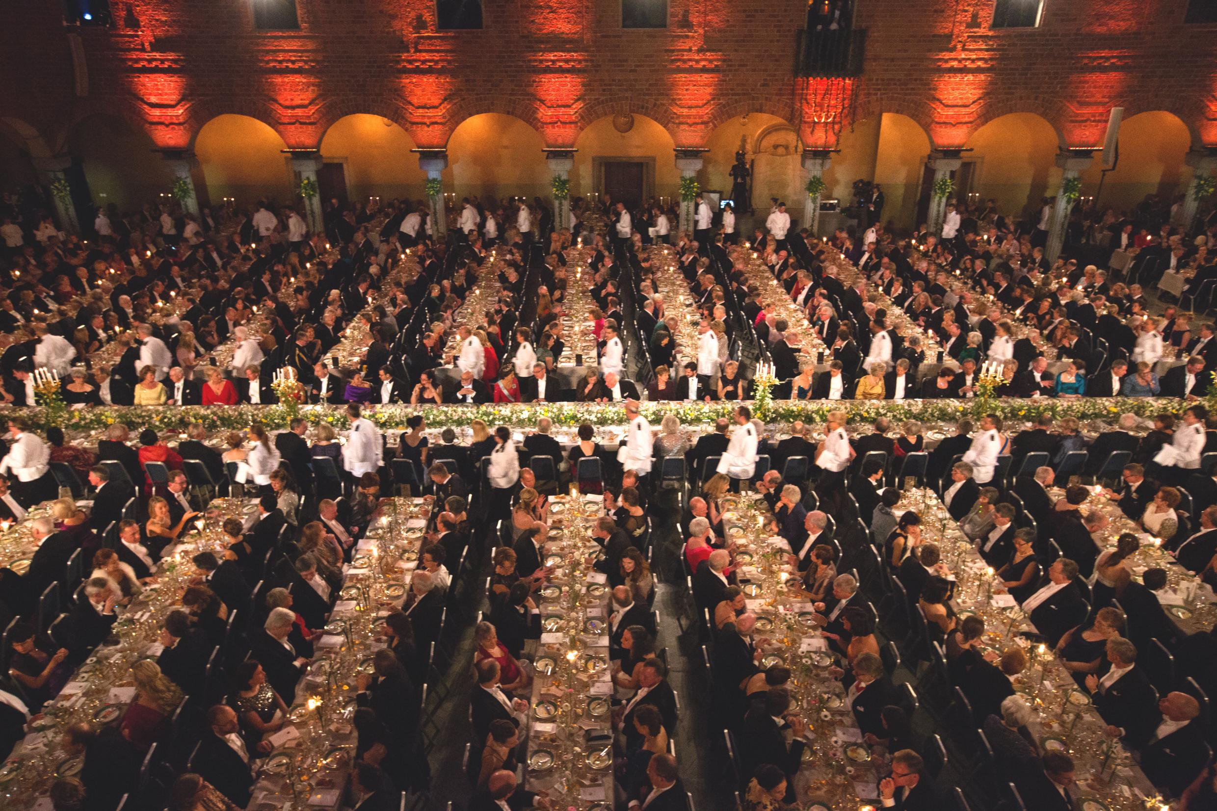The Nobel prize banquet in the City Hall