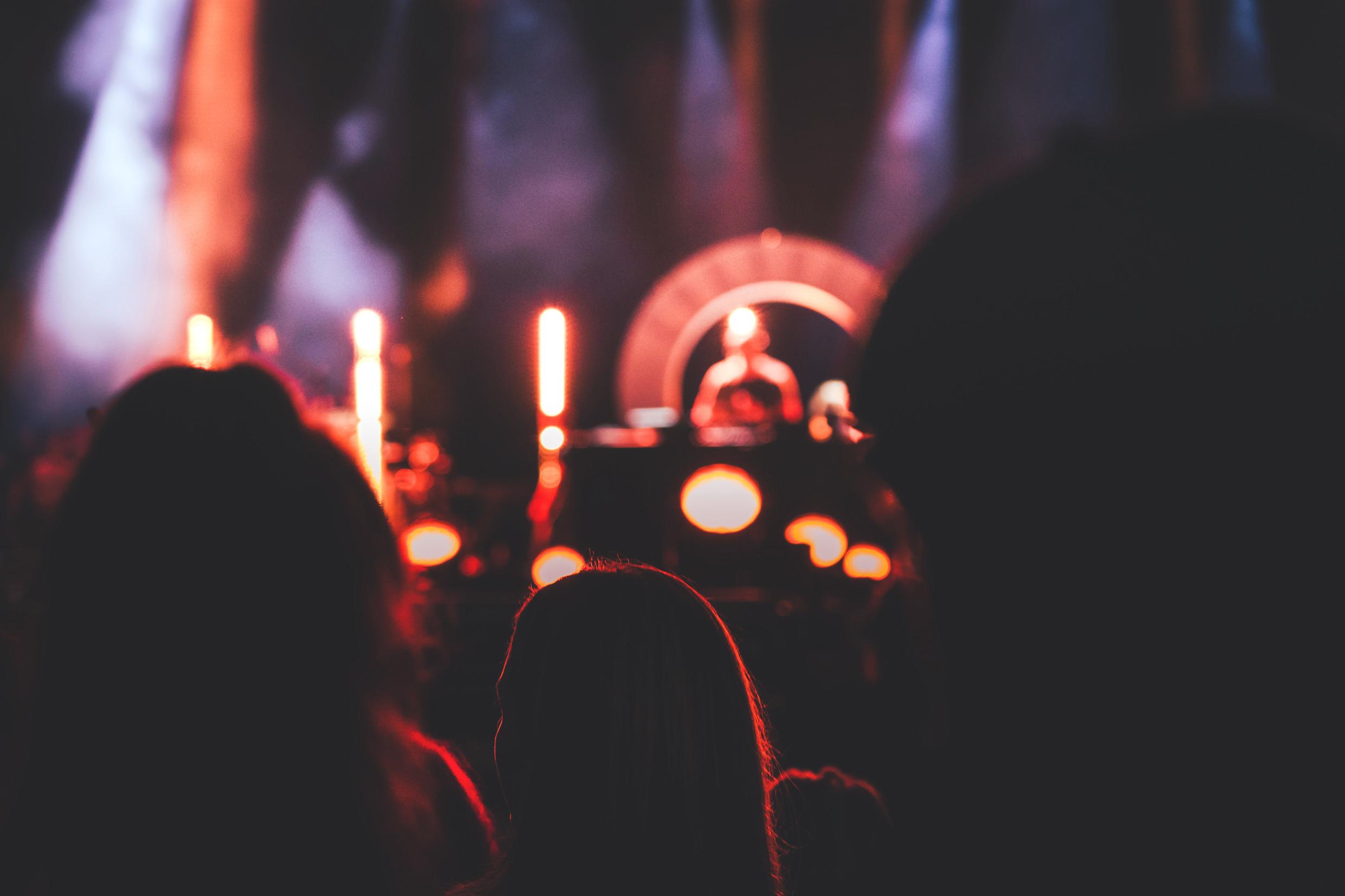 People dancing at a music event